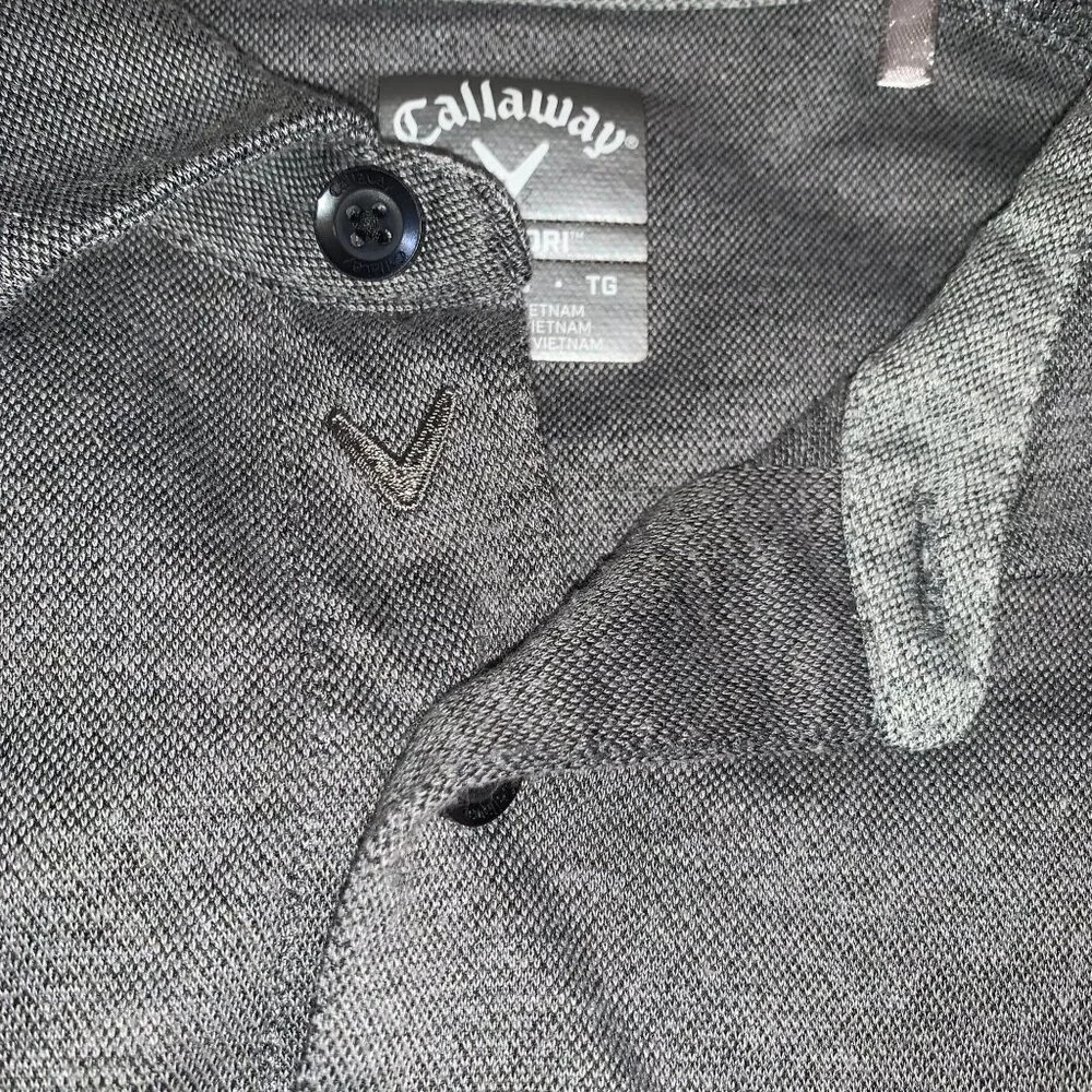 Callaway Men's Gray Swing Tech Polo Shirt Opt-Dri Scottsdale Golf Course Size XL